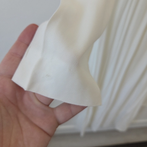 Handmade White Maxi Dress Lace Church Modest Temple Boho Grandmacore Large - Picture 4 of 8